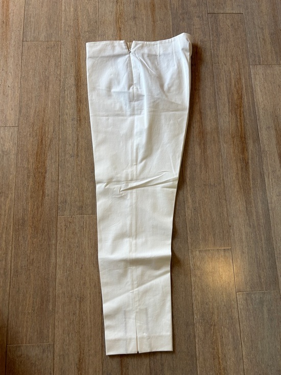 Brunello Cucinelli Pants - Brunello Cucinelli stretch-cotton white capri trousers size US 10 made in Italy